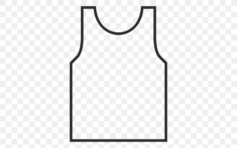 White Clothing Black Sleeve Rectangle, PNG, 512x512px, White, Area, Black, Black And White, Clothing Download Free