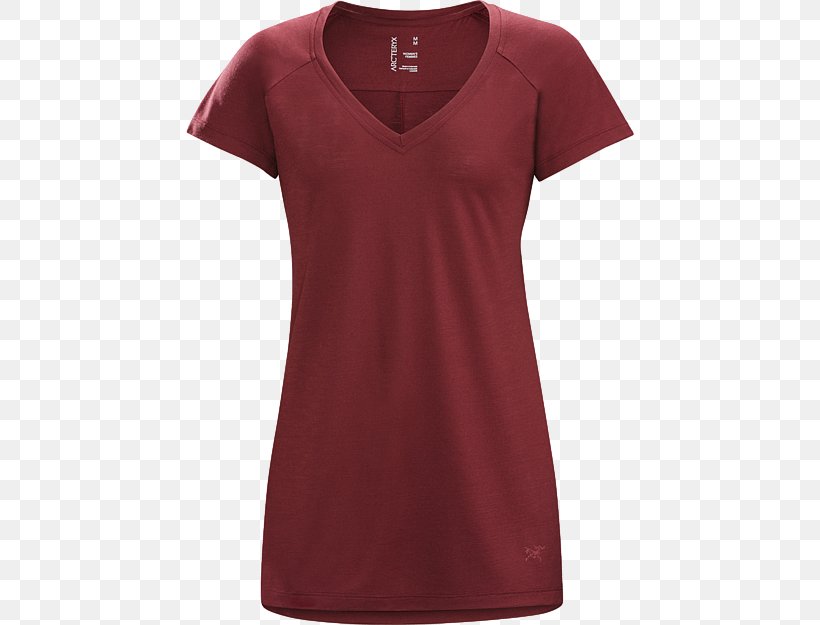 T-shirt Sleeve Neckline, PNG, 450x625px, Tshirt, Active Shirt, Clothing, Magenta, Maroon Download Free