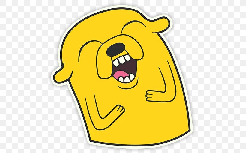 Jake The Dog Sticker Escape Game Ghost-Jinja Telegram Clip Art, PNG, 512x512px, Jake The Dog, Area, Dog, Emoticon, Google Play Download Free