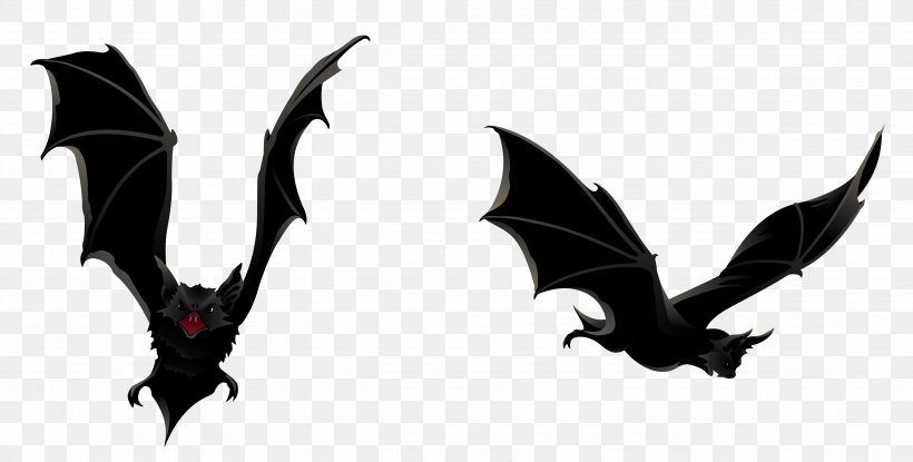 Bat Halloween Clip Art, PNG, 4738x2400px, Halloween, Baseball Bats, Bat, Black And White, Fictional Character Download Free
