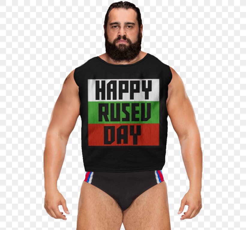 Alexander Rusev T-shirt WrestleMania 34 Rusev Day, PNG, 560x768px, Watercolor, Cartoon, Flower, Frame, Heart Download Free