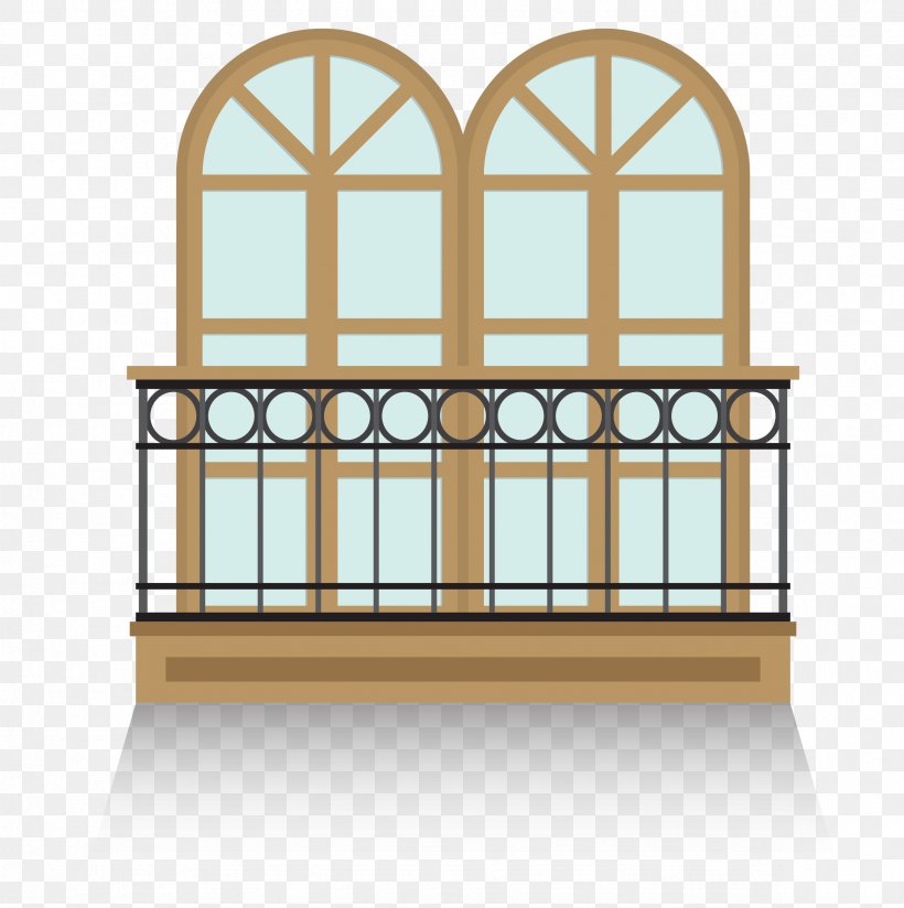 Balcony Euclidean Vector, PNG, 2363x2377px, Balcony, Deck Railing, Facade, Furniture, Rectangle Download Free