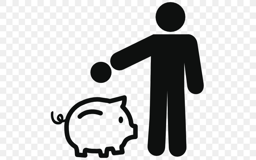 Piggy Bank Pictogram, PNG, 512x512px, Piggy Bank, Black, Black And White, Brand, Communication Download Free