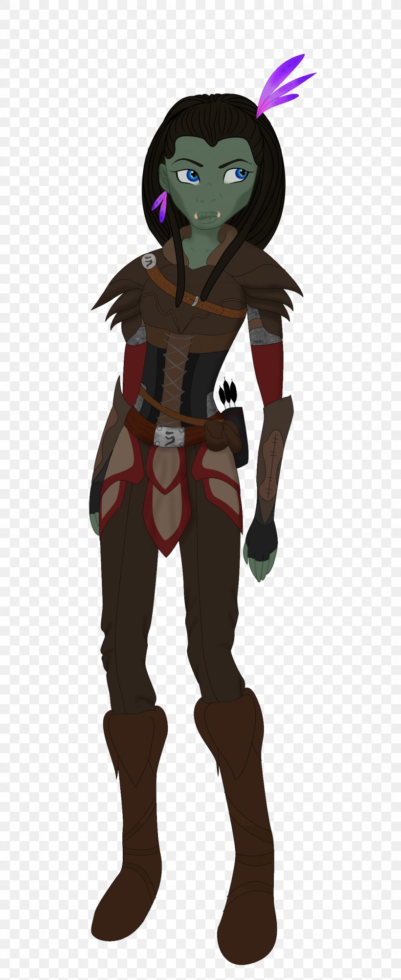 Dungeons & Dragons Half-orc Player Character Halfling, PNG, 1173x2868px, Dungeons Dragons, Art, Character, Costume Design, Drawing Download Free