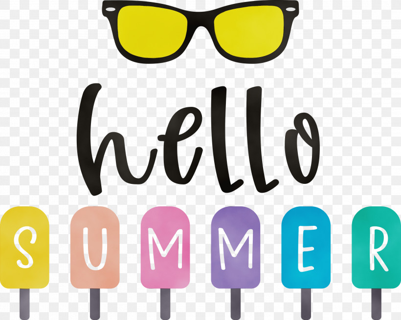 Glasses, PNG, 3000x2403px, Hello Summer, Cartoon, Eyewear, Glasses, Happiness Download Free