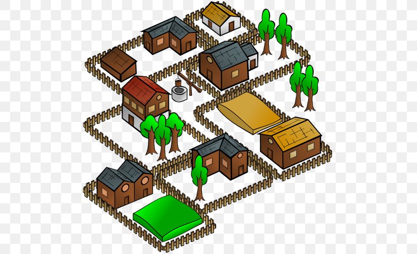Clip Art Vector Graphics Free Content Transparency, PNG, 500x500px, Village, Architecture, House, Stock Photography, Technology Download Free