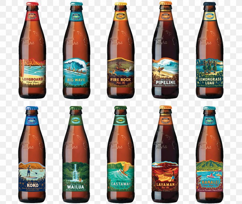 Beer Kona Brewing Company Kailua Bottle Fire Rock Pale Ale, PNG, 1368x1152px, Beer, Alcoholic Beverage, Alcoholic Drink, Beer Bottle, Beer Brewing Grains Malts Download Free