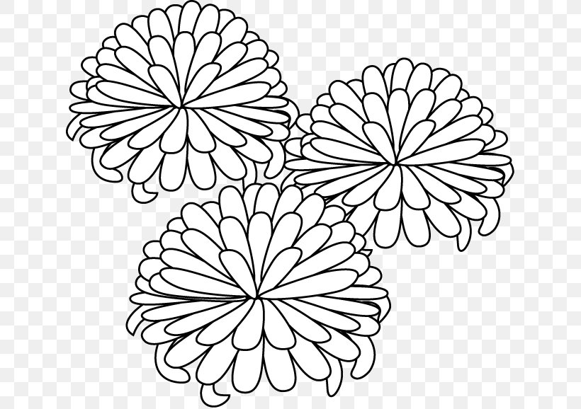 Black And White Line Art Coloring Book, PNG, 633x578px, Black And White, Area, Autumn, Chrysanthemum Grandiflorum, Color Download Free