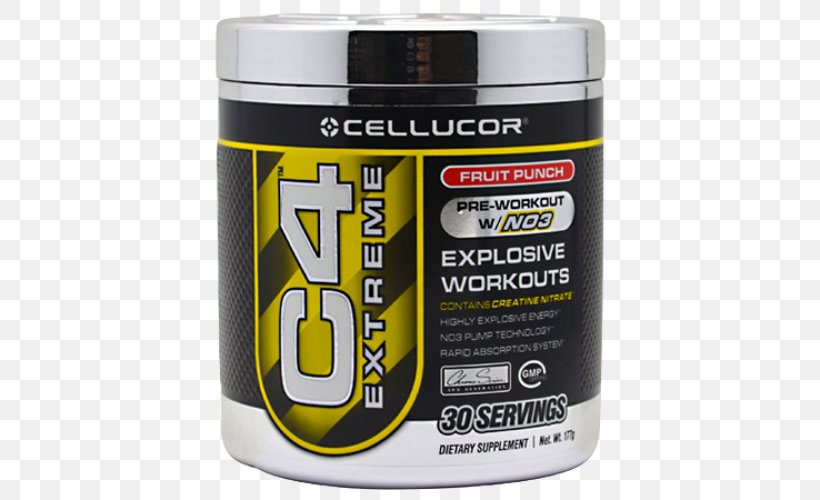 Dietary Supplement Cellucor C4 Extreme Energy Cellucor C4 Original Pre-workout, PNG, 500x500px, Dietary Supplement, Bodybuilding Supplement, Brand, Cellucor, Creatine Download Free