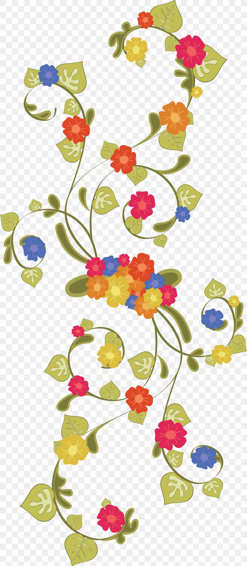 Paper Flower Floral Design Drawing, PNG, 2760x6308px, Paper, Artwork, Branch, Cut Flowers, Decorative Arts Download Free
