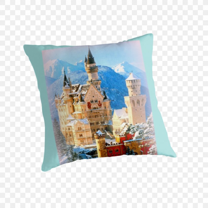 Throw Pillows Cushion Neuschwanstein Castle Steingarten, PNG, 875x875px, Throw Pillows, Castle, Cushion, Neuschwanstein Castle, Pillow Download Free