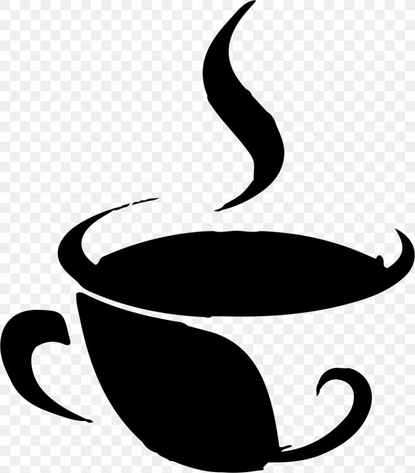 Coffee Cup Cafe Clip Art, PNG, 860x980px, Coffee Cup, Artwork, Black And White, Cafe, Cat Download Free