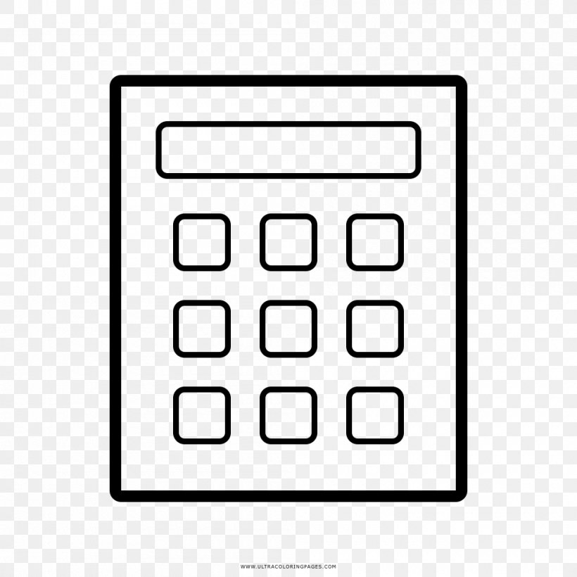 Calculator Numeric Keypads Telephone, PNG, 1000x1000px, Calculator, Area, Black And White, Corded Phone, Keypad Download Free