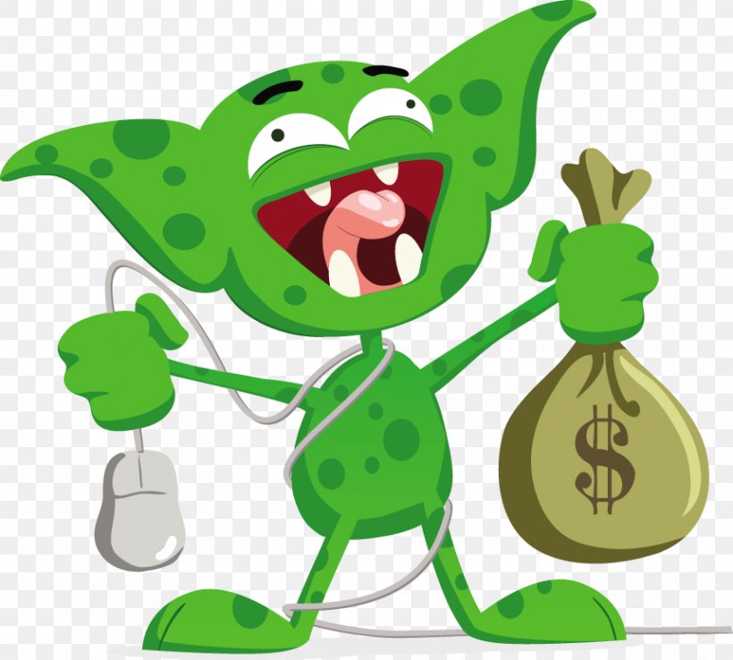 Goblin Paid Survey Hi, It's Me Money Clip Art, PNG, 860x775px, Goblin, Amphibian, Cartoon, Character, Fictional Character Download Free