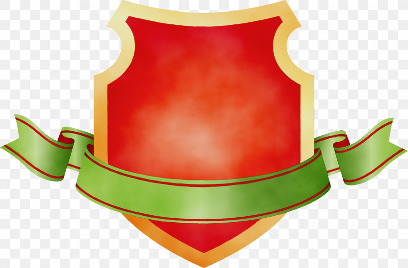 Red Shield Green Emblem Symbol, PNG, 3000x1972px, Emblem Ribbon, Emblem, Green, Paint, Plant Download Free