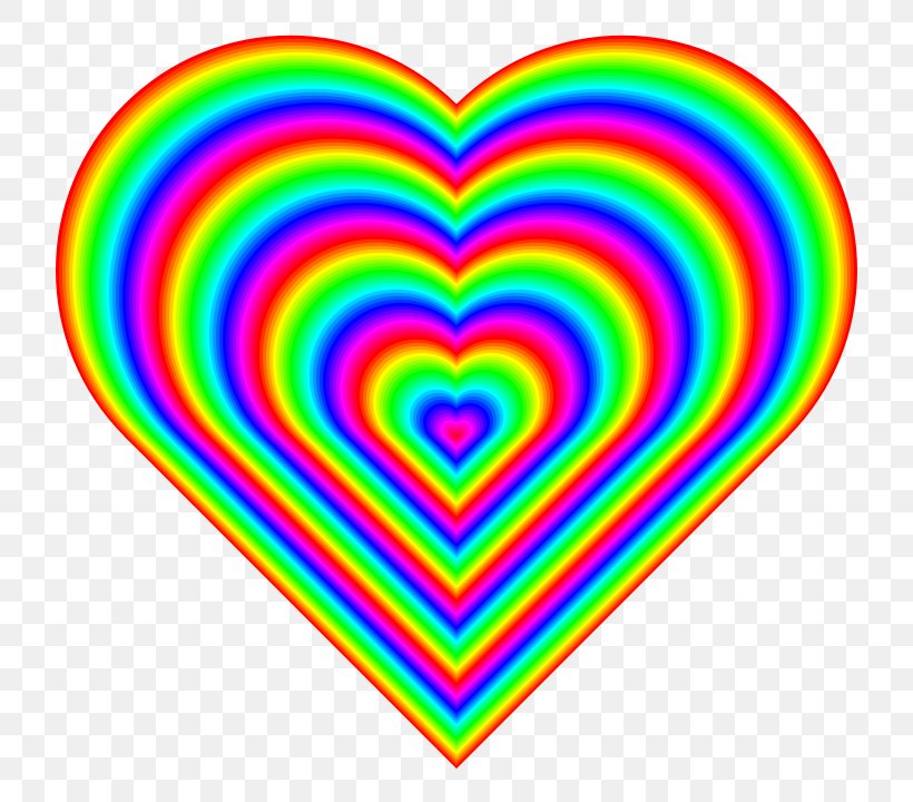 Color Heart Rainbow Clip Art, PNG, 720x720px, Watercolor, Cartoon, Flower, Frame, Heart Download Free