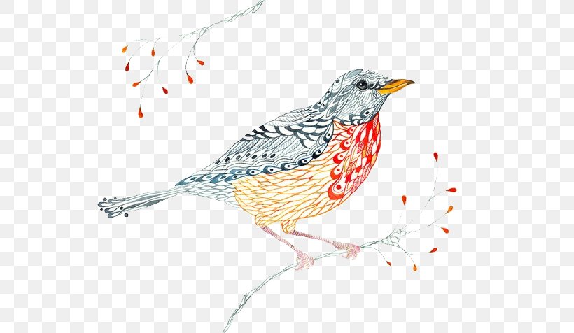 Bird European Robin Visual Arts Watercolor Painting Illustration, PNG, 600x476px, Bird, Art, Artist, Beak, Cuculiformes Download Free
