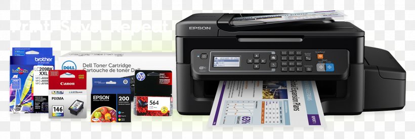 Dell Multi-function Printer Inkjet Printing Ink Cartridge, PNG, 1534x515px, Dell, Communication, Electronic Device, Electronics, Epson Download Free