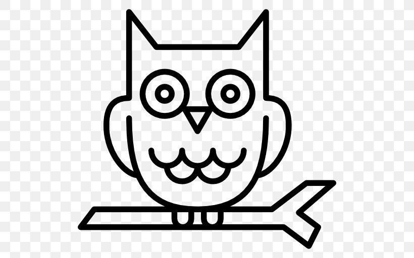 Owl Clip Art, PNG, 512x512px, Owl, Black, Black And White, Line Art, Monochrome Photography Download Free