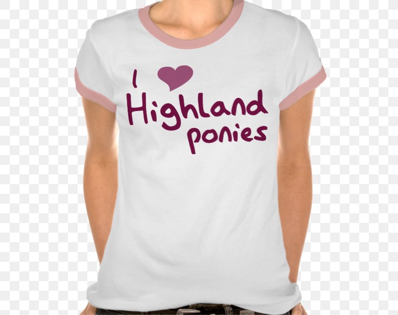 T-shirt Highland Pony Shoulder Sleeve, PNG, 650x650px, Watercolor, Cartoon, Flower, Frame, Heart Download Free