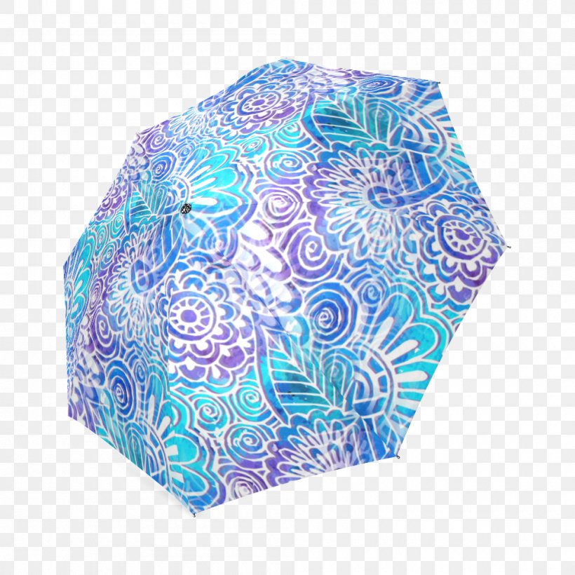 Blue Doodle Flower Umbrella Turquoise, PNG, 1000x1000px, Blue, Aqua, Cobalt Blue, Common Daisy, Doodle Download Free