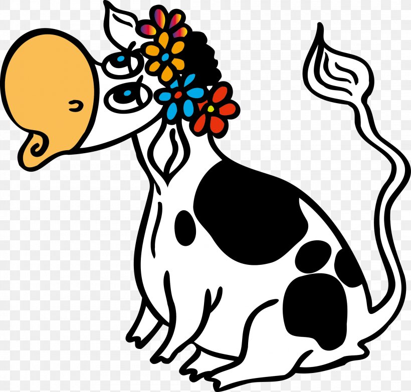 Cattle Cartoon Drawing Coloring Book Clip Art, PNG, 2200x2103px, Cattle, Art, Artwork, Black And White, Bulls And Cows Download Free