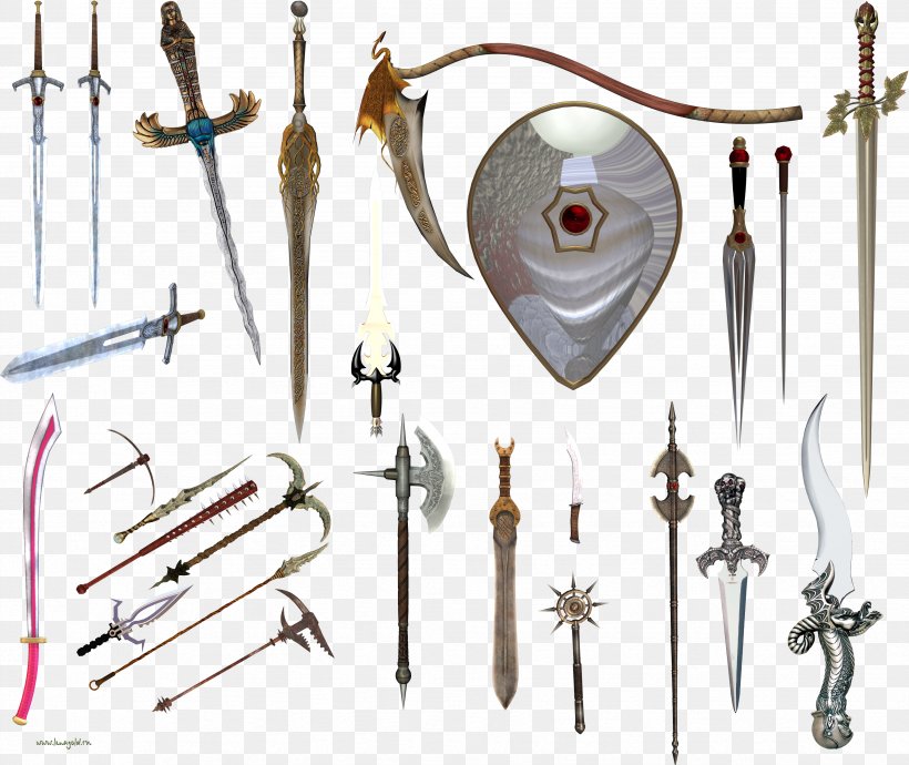Sword Weapon Arma Bianca Clip Art, PNG, 3479x2929px, Watercolor, Cartoon, Flower, Frame, Heart Download Free
