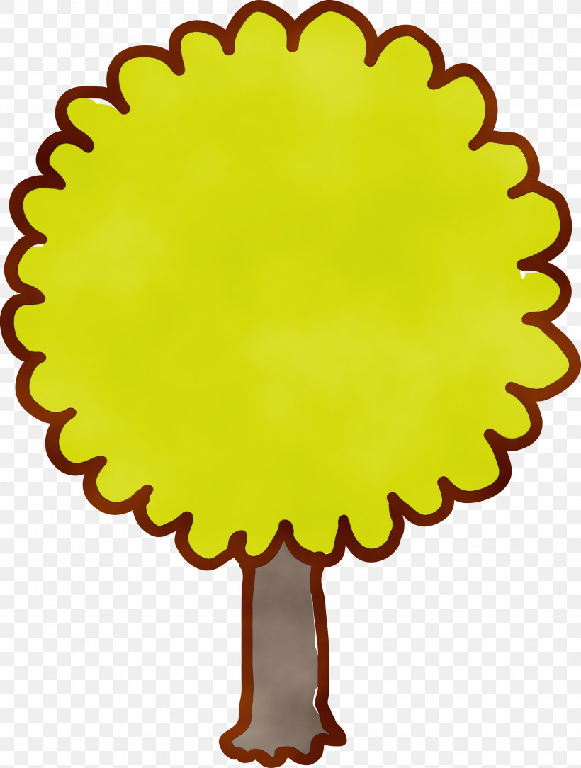 Yellow Baking Cup Bottle Cap, PNG, 2268x3000px, Cartoon Tree, Abstract Tree, Baking Cup, Bottle Cap, Paint Download Free