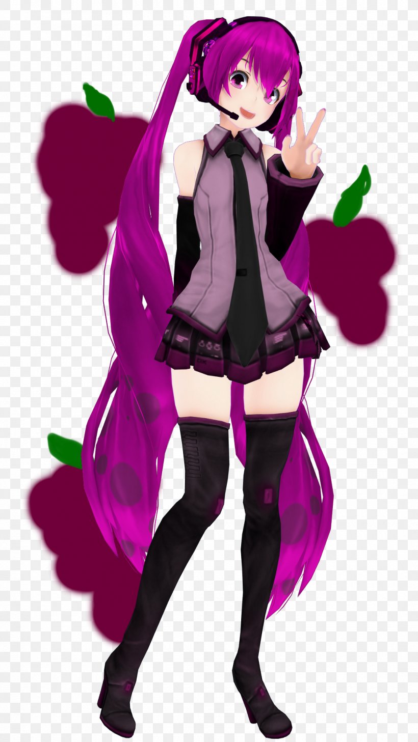 Hatsune Miku: Project DIVA MikuMikuDance Grape Purple, PNG, 1080x1920px, Watercolor, Cartoon, Flower, Frame, Heart Download Free