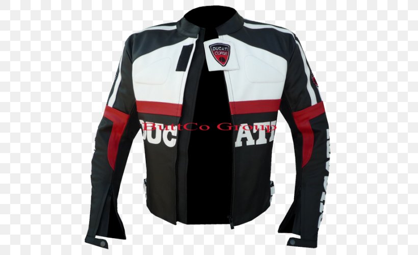 Leather Jacket T-shirt Ducati Motorcycle, PNG, 500x500px, Leather Jacket, Brand, Clothing, Clothing Accessories, Ducati Download Free