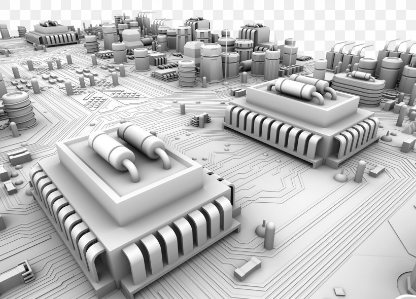 Printed Circuit Board Electronic Circuit Integrated Circuit Electrical Network, PNG, 1334x961px, Printed Circuit Board, Black And White, Computer, Computer Graphics, Electrical Network Download Free