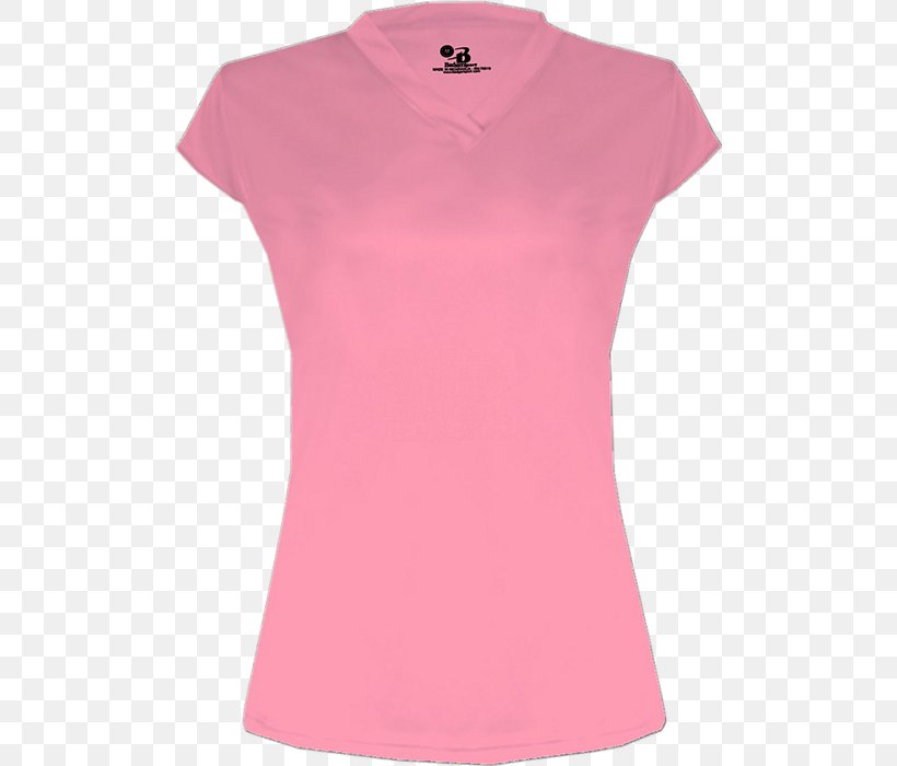 T-shirt Blouse Neck Sleeve, PNG, 500x700px, Tshirt, Active Shirt, Blouse, Clothing, Magenta Download Free