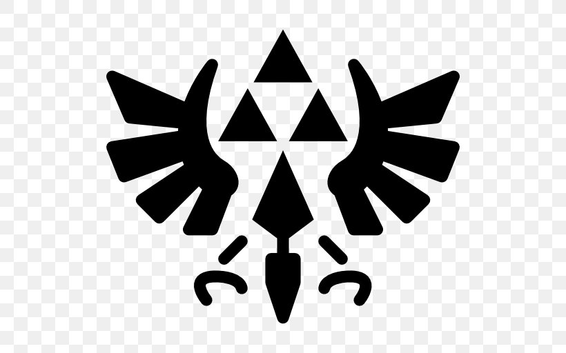 Video Game The Legend Of Zelda, PNG, 512x512px, Video Game, Black And White, Legend Of Zelda, Logo, Nintendo Download Free