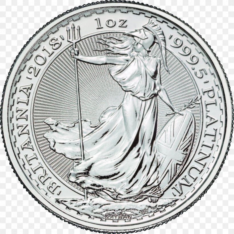 Royal Mint Britannia Bullion Coin Platinum Coin, PNG, 1000x998px, Royal Mint, American Platinum Eagle, Apmex, Black And White, Britannia Download Free