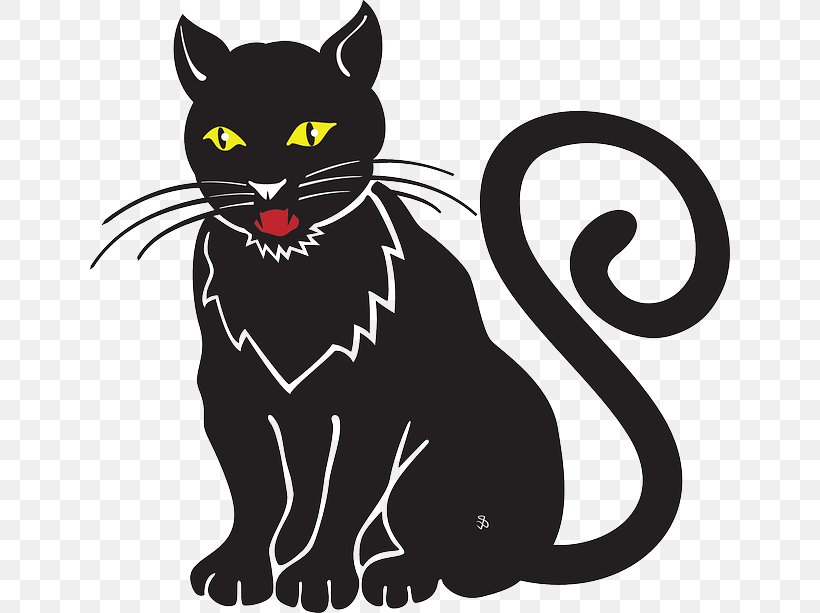 Cat Clip Art Vector Graphics Drawing Illustration, PNG, 640x613px, Cat, Big Cats, Black, Black And White, Black Cat Download Free