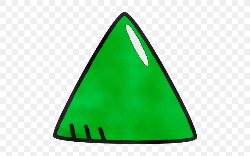 Green Triangle Leaf Triangle Cone, PNG, 512x512px, Watercolor, Cone, Green, Leaf, Paint Download Free
