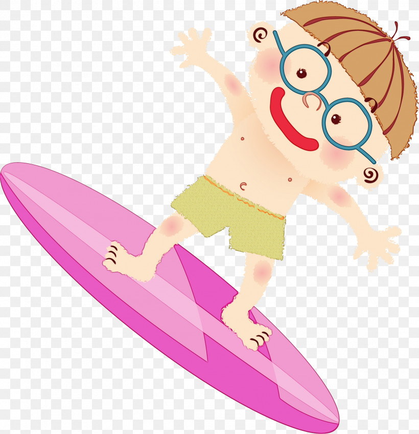 Cartoon Surfing Equipment Surfing Surfboard Boardsport, PNG, 2184x2261px, Watercolor, Boardsport, Cartoon, Paint, Pink Download Free