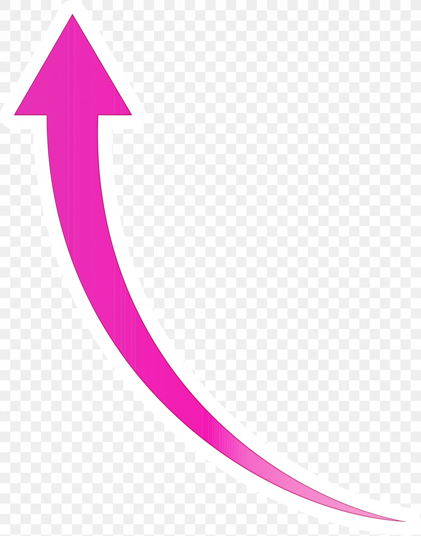 Pink Violet Line Magenta Symbol, PNG, 2358x3000px, Rising Arrow, Crescent, Line, Magenta, Paint Download Free