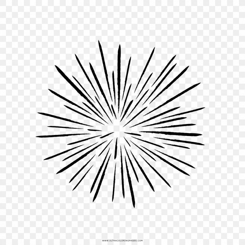 Black And White Drawing Fireworks, PNG, 1000x1000px, Black And White, Coloring Book, Drawing, Fire, Fireworks Download Free