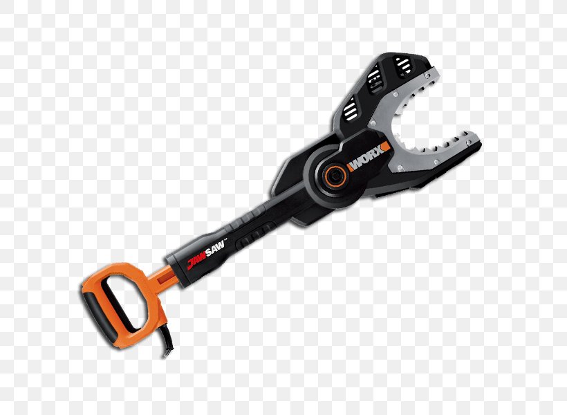 Chainsaw WORX JawSaw WG320 Electricity, PNG, 600x600px, Chainsaw, Chainsaw Safety Features, Cordless, Cutting Tool, Electric Motor Download Free