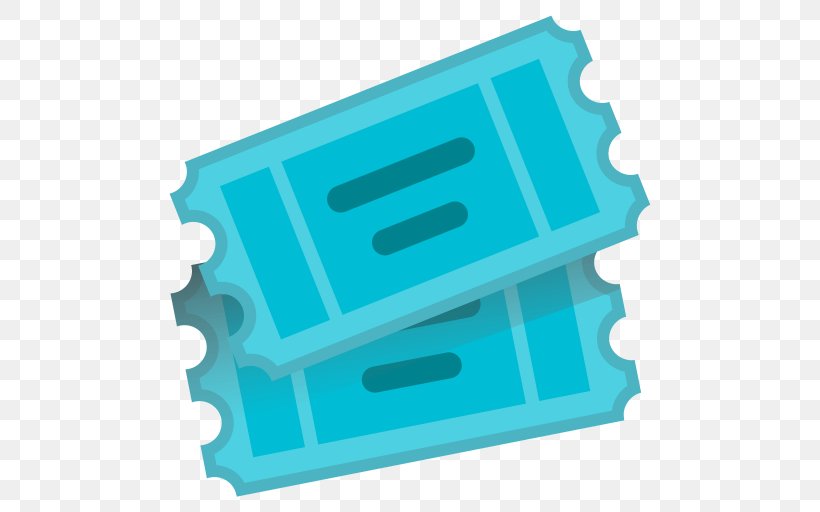 Emojipedia Ticket Noto Fonts IPhone, PNG, 512x512px, Emoji, Android Oreo, Aqua, Azure, Blue Download Free