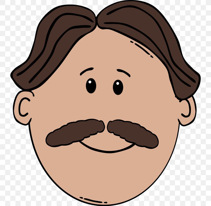 Moustache Man Brown Hair Clip Art, PNG, 740x800px, Watercolor, Cartoon, Flower, Frame, Heart Download Free