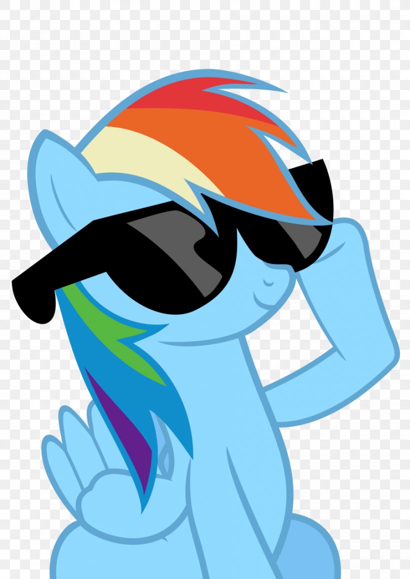 Rainbow Dash Sunglasses My Little Pony, PNG, 900x1273px, Rainbow Dash, Art, Artwork, Cartoon, Electric Blue Download Free