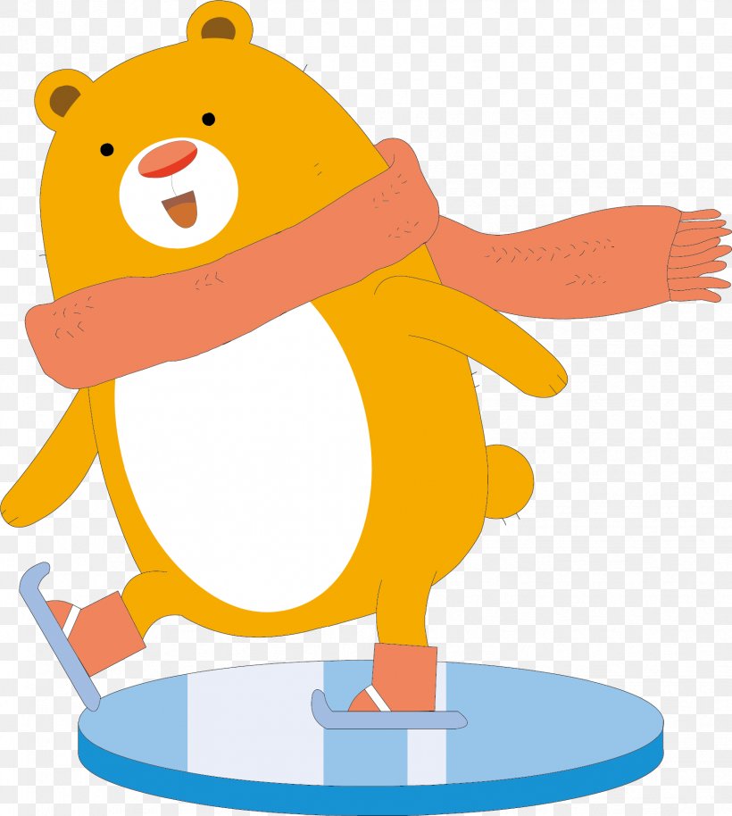 Bear Vector Graphics Image Design, PNG, 1733x1932px, Bear, Cartoon, Designer, Ice Skating, Image Resolution Download Free