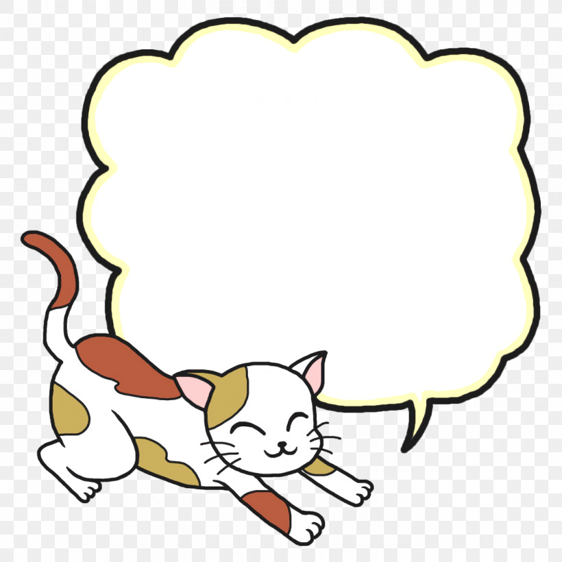 Whiskers Cat Cartoon Character Line, PNG, 1400x1400px, Animal Frame, Area, Cartoon, Cartoon Frame, Cat Download Free
