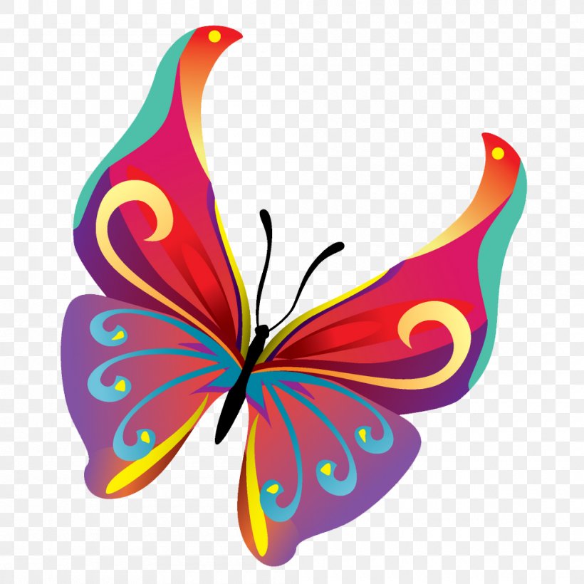 Butterfly Clip Art, PNG, 1000x1000px, Butterfly, Arthropod, Brush Footed Butterfly, Display Resolution, Insect Download Free