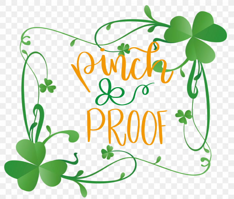 Pinch Proof Patricks Day Saint Patrick, PNG, 3000x2543px, Patricks Day, Clover, Flower, Leaf, Logo Download Free