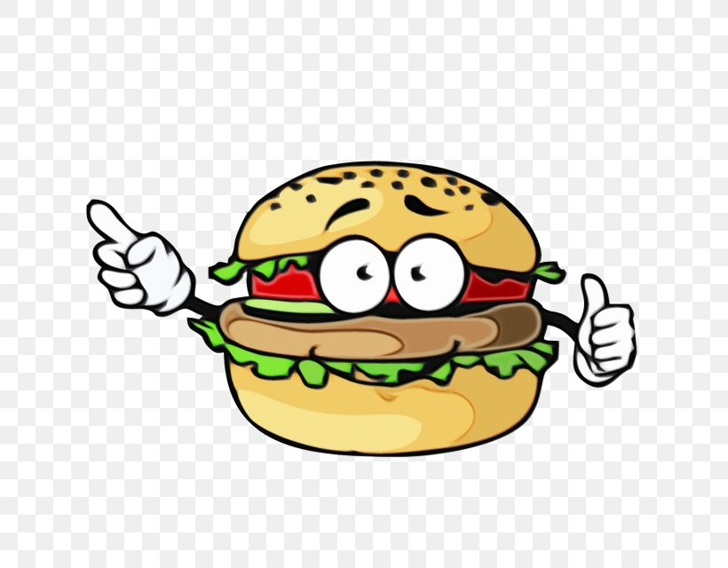 Hamburger, PNG, 640x640px, Watercolor, American Food, Animation, Bun, Cartoon Download Free