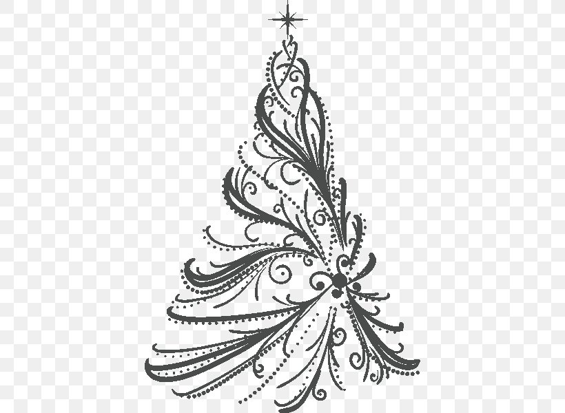 Vector Graphics Christmas Tree Christmas Day Drawing Illustration, PNG, 600x600px, Christmas Tree, Black And White, Body Jewelry, Branch, Christmas And Holiday Season Download Free