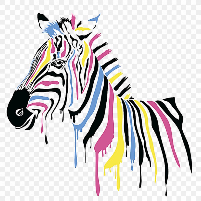 Zebra Wall Decal Decorative Arts Printing Painting, PNG, 850x850px, Zebra, Art, Decorative Arts, Drawing, Fictional Character Download Free